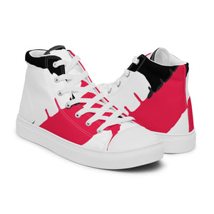 FOOT PRINT - Don't Stand here! YC - Men’s high top canvas shoes