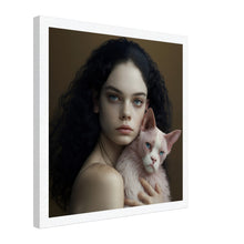 Load image into Gallery viewer, Girl with phantasy pet - Tjook / Generated ASI image / Fotolerret
