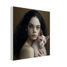 Load image into Gallery viewer, Girl with phantasy pet - Tjook / Generated ASI image / Fotolerret

