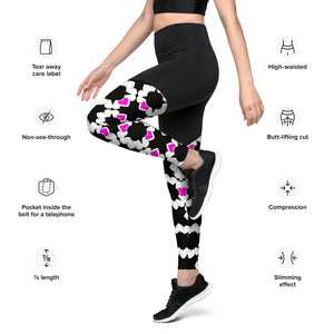 DIVINIA - Lilac Heart - Sports Leggings