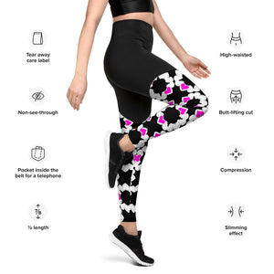 DIVINIA - Lilac Heart - Sports Leggings