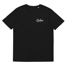 Load image into Gallery viewer, LIAKA (Love is a killer application) Yoloclout/Decipher Black Unisex organic cotton t-shirt
